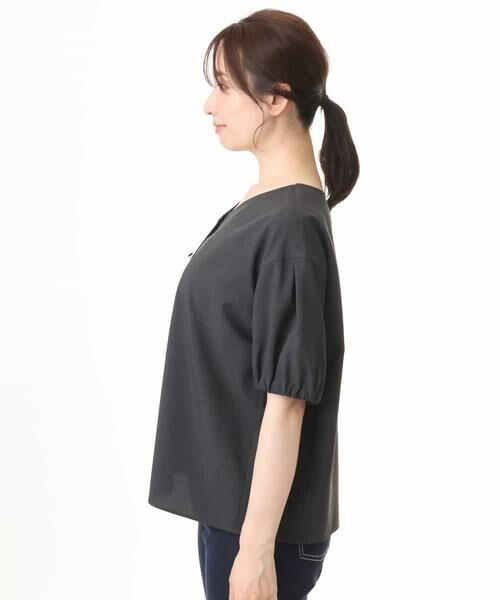 OFUON / オフオン シャツ・ブラウス | パフスリーブVネックブラウス/UVカット/洗濯機で洗える/WEB限定サイズあり/セットアップ対応可 | 詳細14