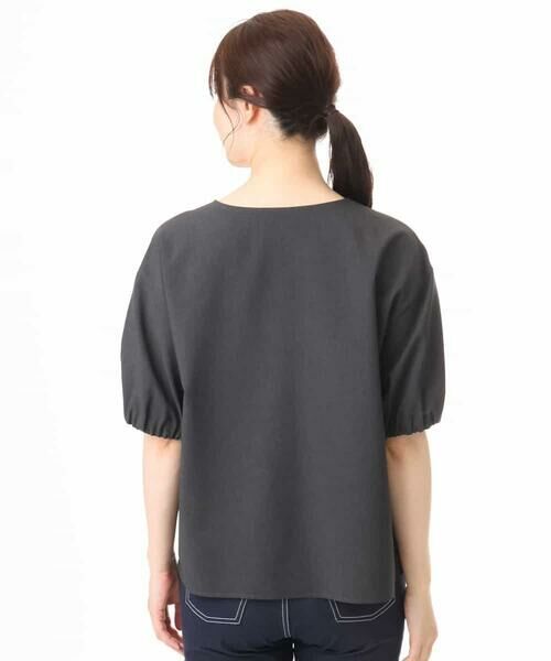 OFUON / オフオン シャツ・ブラウス | パフスリーブVネックブラウス/UVカット/洗濯機で洗える/WEB限定サイズあり/セットアップ対応可 | 詳細15