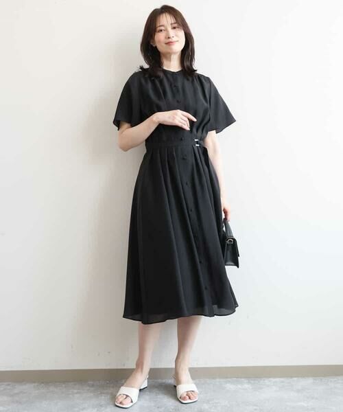 OFUON / オフオン ロング・マキシ丈ワンピース | シアータッチベルト付きワンピース/洗える/WEB限定サイズあり | 詳細5