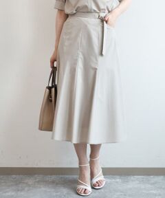OFUON / オフオン ロング・マキシ丈スカート | ベルト付きフレアスカート/接触冷感/UVカット/洗える/セットアップ可