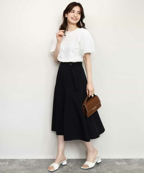 OFUON / オフオン ロング・マキシ丈スカート | ベルト付きフレアスカート/接触冷感/UVカット/洗える/セットアップ可 | 詳細6