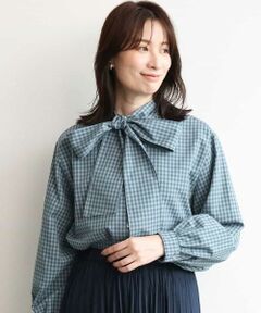 OFUON / オフオン シャツ・ブラウス | オンブレーチェック2WAYブラウス/洗濯機で洗える/WEB限定サイズあり