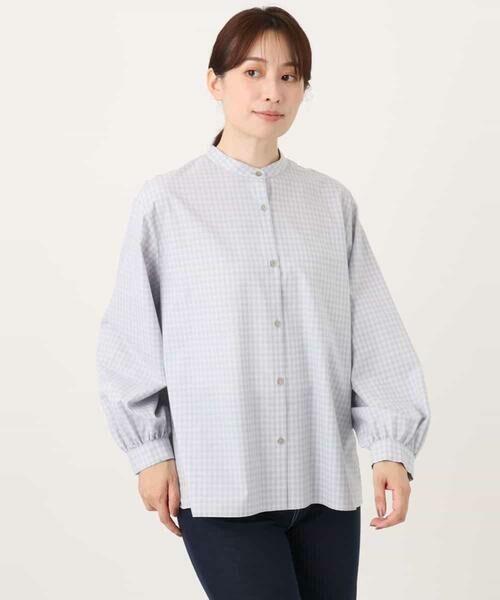OFUON / オフオン シャツ・ブラウス | オンブレーチェック2WAYブラウス/洗濯機で洗える/WEB限定サイズあり | 詳細10