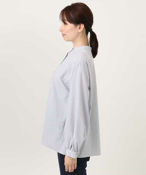 OFUON / オフオン シャツ・ブラウス | オンブレーチェック2WAYブラウス/洗濯機で洗える/WEB限定サイズあり | 詳細11