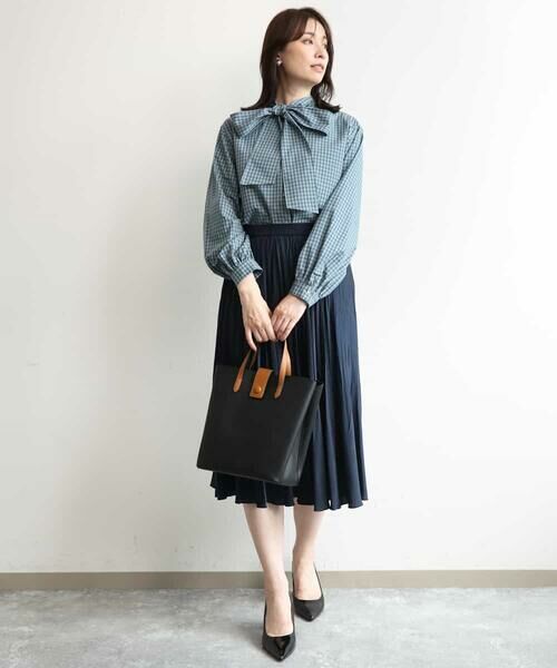 OFUON / オフオン シャツ・ブラウス | オンブレーチェック2WAYブラウス/洗濯機で洗える/WEB限定サイズあり | 詳細2