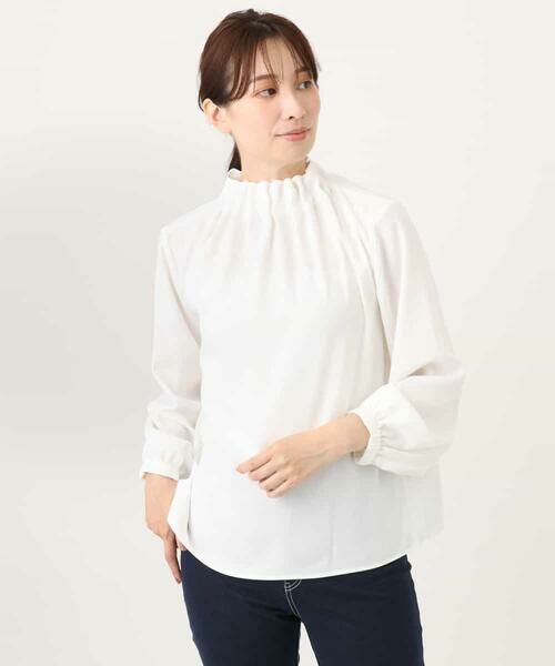 OFUON / オフオン シャツ・ブラウス | ハイネックジョーゼットブラウス/洗濯機で洗える/WEB限定サイズあり/接触冷感 | 詳細28