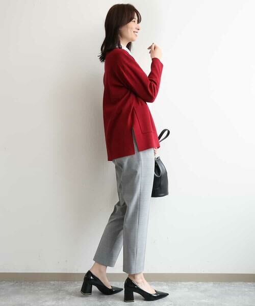 OFUON / オフオン その他パンツ | [名品シリーズ]ストレッチテーパードパンツ（無地・チェック）/洗濯機で洗える | 詳細16
