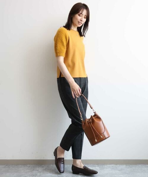 OFUON / オフオン その他パンツ | [名品シリーズ]ストレッチテーパードパンツ（無地・チェック）/洗濯機で洗える | 詳細7
