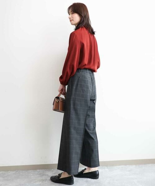 OFUON / オフオン その他パンツ | [名品シリーズ]ストレッチワイドパンツ（無地・チェック）/洗濯機で洗える | 詳細25
