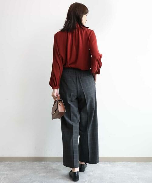 OFUON / オフオン その他パンツ | [名品シリーズ]ストレッチワイドパンツ（無地・チェック）/洗濯機で洗える | 詳細26