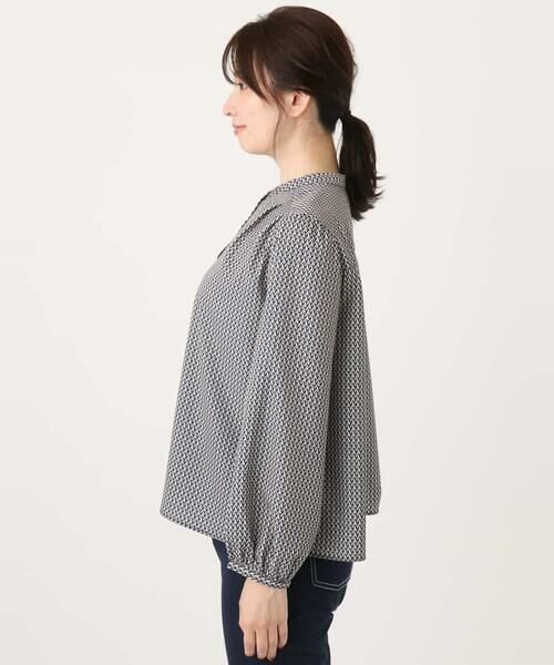OFUON / オフオン シャツ・ブラウス | 幾何柄プリントブラウス/洗える/WEB限定サイズあり/セットアップ可 | 詳細18