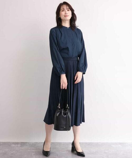 OFUON / オフオン シャツ・ブラウス | 幾何柄プリントブラウス/洗える/WEB限定サイズあり/セットアップ可 | 詳細5