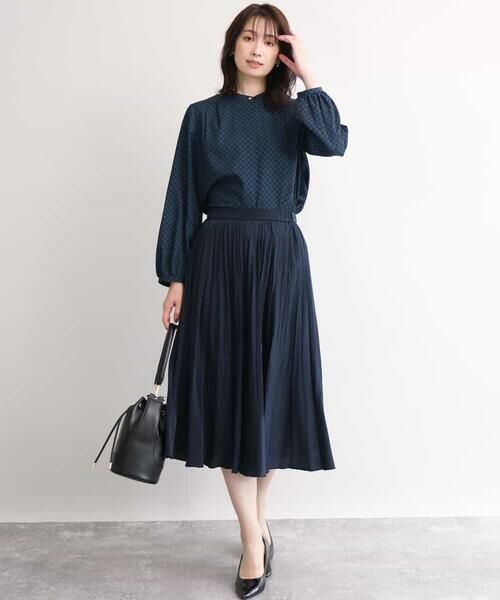 OFUON / オフオン シャツ・ブラウス | 幾何柄プリントブラウス/洗える/WEB限定サイズあり/セットアップ可 | 詳細6