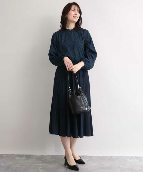 OFUON / オフオン シャツ・ブラウス | 幾何柄プリントブラウス/洗える/WEB限定サイズあり/セットアップ可 | 詳細8