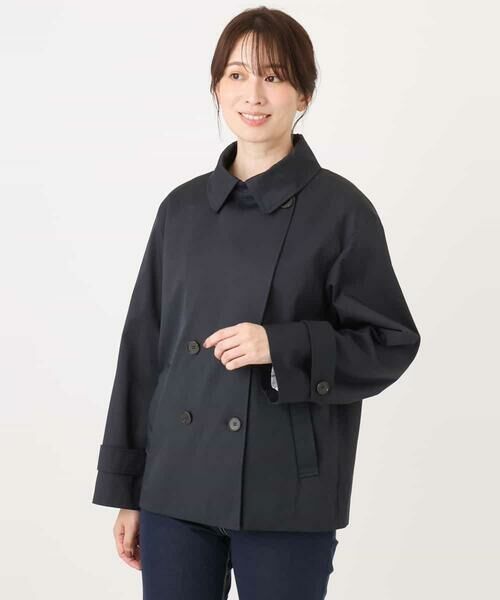 OFUON / オフオン トレンチコート | Aラインショートトレンチコート/洗える/WEB限定サイズあり | 詳細14