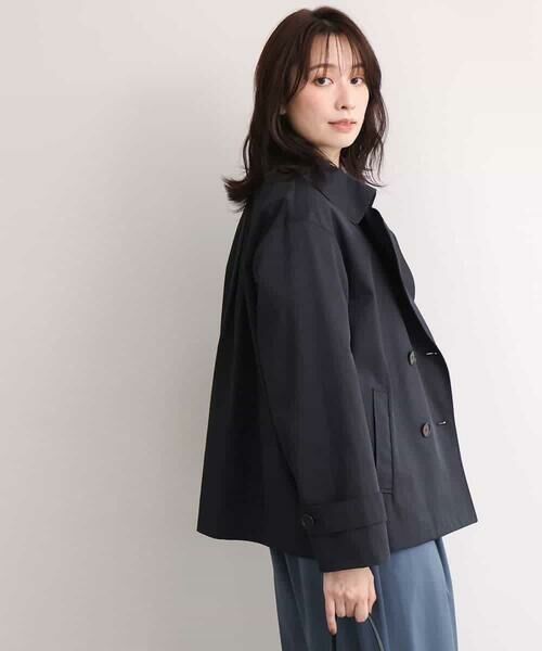 OFUON / オフオン トレンチコート | Aラインショートトレンチコート/洗える/WEB限定サイズあり | 詳細9