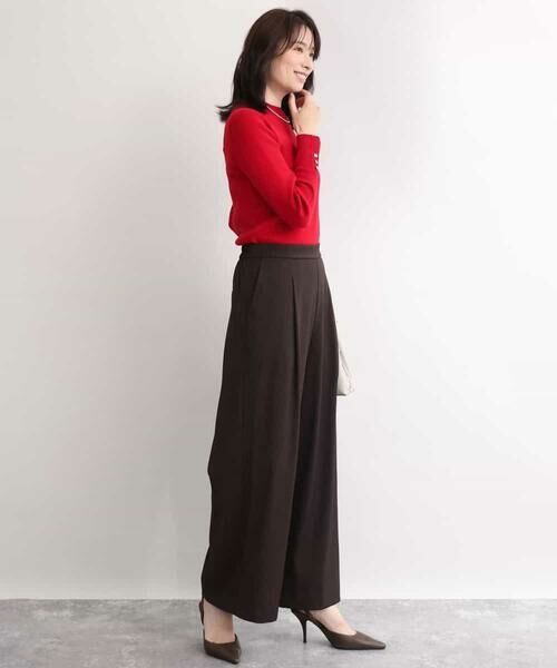 OFUON / オフオン その他パンツ | ストレッチワイドストレートパンツ/洗濯機で洗える | 詳細12