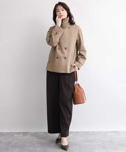 OFUON / オフオン その他パンツ | ストレッチワイドストレートパンツ/洗濯機で洗える | 詳細15