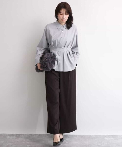 OFUON / オフオン その他パンツ | ストレッチワイドストレートパンツ/洗濯機で洗える | 詳細5