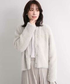 OFUON / オフオン その他アウター | ふんわりシャギーニットジャケット/洗える/WEB限定サイズあり