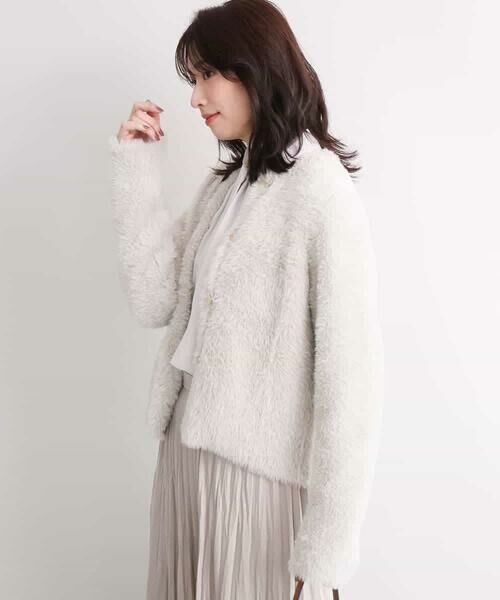 OFUON / オフオン その他アウター | ふんわりシャギーニットジャケット/洗える/WEB限定サイズあり | 詳細16