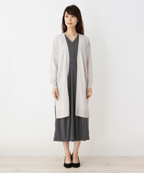 セール 42 Ll Web限定サイズ サイドスリットロングカーディガン カーディガン ボレロ Opaque Clip オペーク ドット クリップ ファッション通販 タカシマヤファッションスクエア