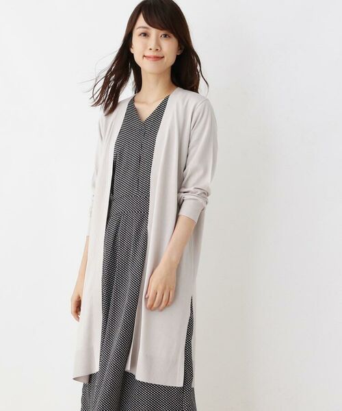 セール 42 Ll Web限定サイズ サイドスリットロングカーディガン カーディガン ボレロ Opaque Clip オペーク ドット クリップ ファッション通販 タカシマヤファッションスクエア