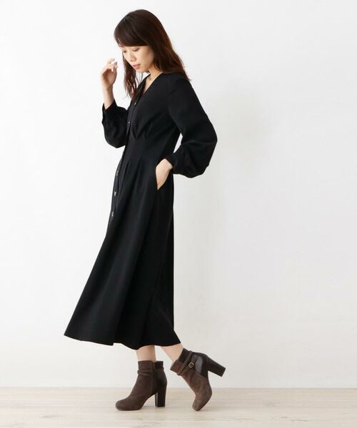 セール 洗える フロントボタンタックワンピース ミニ丈 ひざ丈ワンピース Opaque Clip オペーク ドット クリップ ファッション通販 タカシマヤファッションスクエア