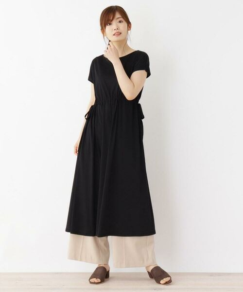 セール 80 プレーティング天竺ジャージー シャーリングデザインワンピース Web限定サイズ ミニ丈 ひざ丈ワンピース Opaque Clip オペーク ドット クリップ ファッション通販 タカシマヤファッションスクエア