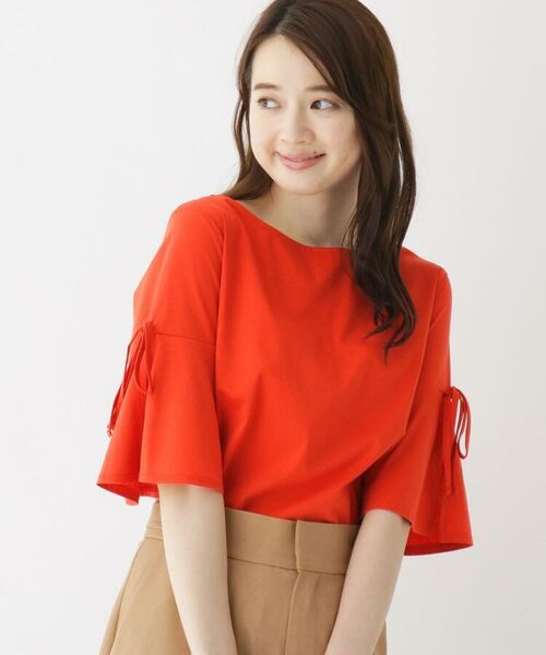 セール リボンフレアスリーブプルオーバー カットソー Opaque Clip オペーク ドット クリップ ファッション通販 タカシマヤファッションスクエア