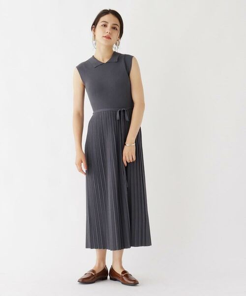 カラープリーツマキシワンピース ミニ丈 ひざ丈ワンピース Opaque Clip オペーク ドット クリップ ファッション通販 タカシマヤファッションスクエア