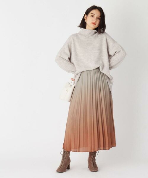 グラデーションプリント プリーツフレアスカート ロング マキシ丈スカート Opaque Clip オペーク ドット クリップ ファッション通販 タカシマヤファッションスクエア