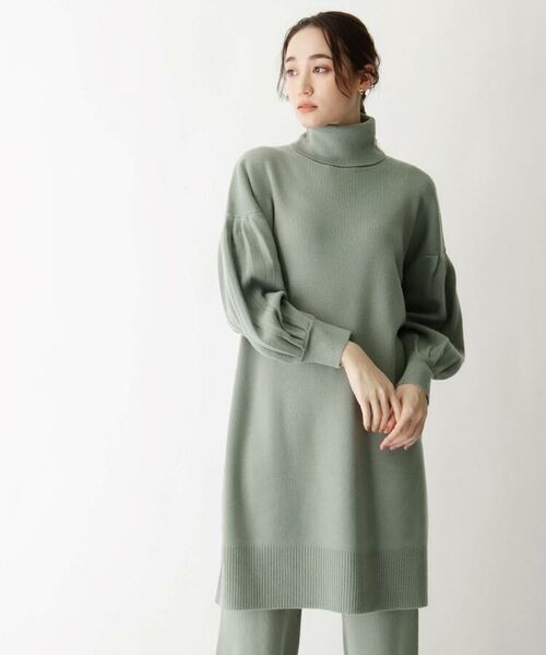 セール プリーツスリーブミディニットワンピース ミニ丈 ひざ丈ワンピース Opaque Clip オペーク ドット クリップ ファッション通販 タカシマヤファッションスクエア