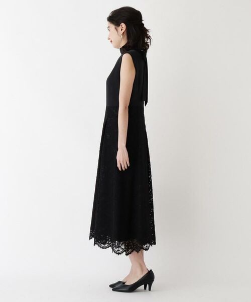 セール サテン レースドッキングワンピース ミニ丈 ひざ丈ワンピース Opaque Clip オペーク ドット クリップ ファッション通販 タカシマヤファッションスクエア