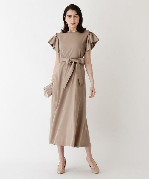セール サテン袖フレアワンピース ミニ丈 ひざ丈ワンピース Opaque Clip オペーク ドット クリップ ファッション通販 タカシマヤファッションスクエア