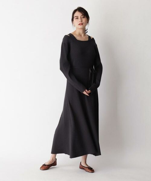 セール レイヤードフレアニットワンピース ミニ丈 ひざ丈ワンピース Opaque Clip オペーク ドット クリップ ファッション通販 タカシマヤファッションスクエア