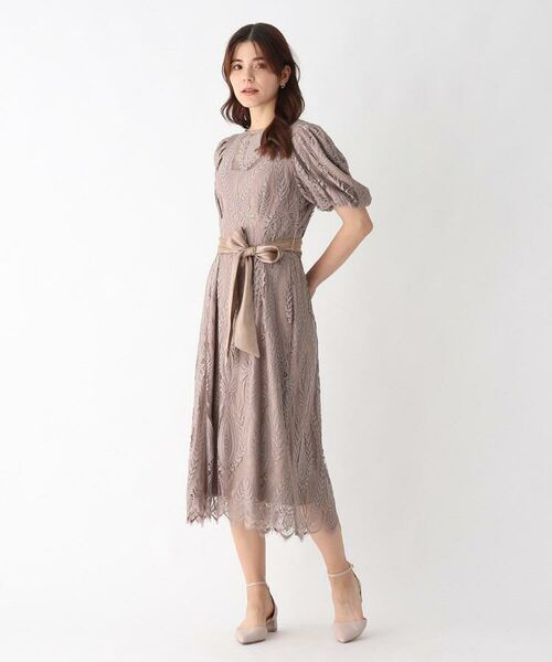 セール ペーズリー風レース フィットアンドフレアドレス Web限定サイズ ロング マキシ丈ワンピース Opaque Clip オペーク ドット クリップ ファッション通販 タカシマヤファッションスクエア