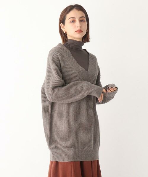 セール Eyre Vネックニットチュニックワンピース Web限定カラー ワンピース Opaque Clip オペーク ドット クリップ ファッション通販 タカシマヤファッションスクエア