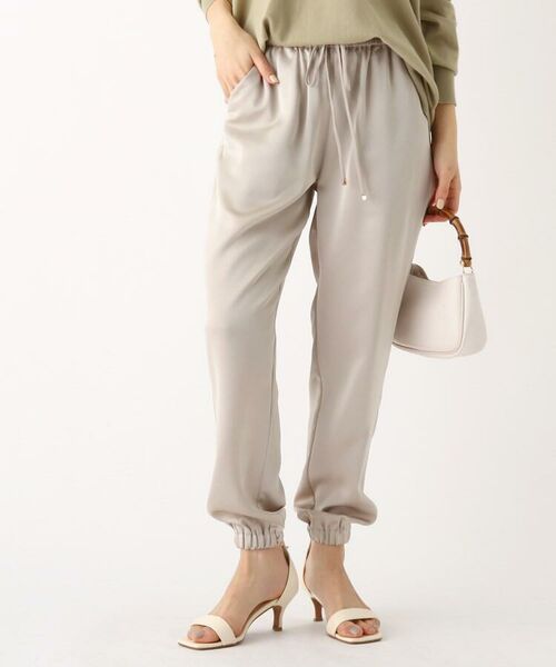 シルキーレザーライクサテン ジョグパンツ パンツ Opaque Clip オペーク ドット クリップ ファッション通販 タカシマヤファッションスクエア