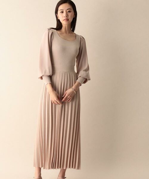 セール 異素材ドッキングニットワンピース ロング マキシ丈ワンピース Opaque Clip オペーク ドット クリップ ファッション通販 タカシマヤファッションスクエア