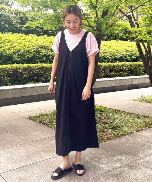 C T Cツイル 配色ステッチキャミワンピース ワンピース Opaque Clip オペーク ドット クリップ ファッション通販 タカシマヤファッションスクエア