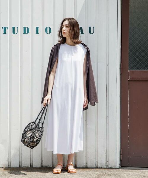 Aラインカットソーワンピース Web限定カラー サイズ ロング マキシ丈ワンピース Opaque Clip オペーク ドット クリップ ファッション通販 タカシマヤファッションスクエア