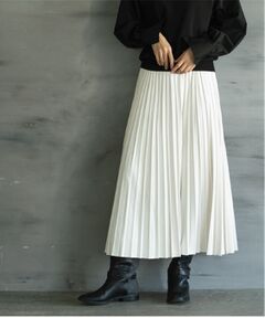 5color/フェイクスエード イージープリーツスカート【洗濯機洗い可】