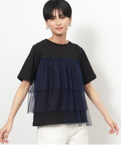 チュールドッキングTシャツ【洗濯機洗い可】