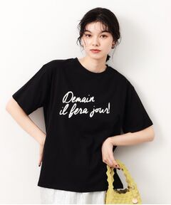 リラクシープリントロゴTシャツ【洗濯機洗い可】