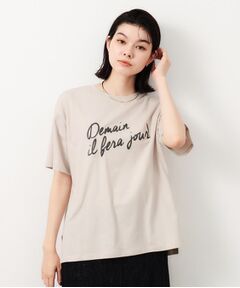 リラクシープリントロゴTシャツ【洗濯機洗い可】