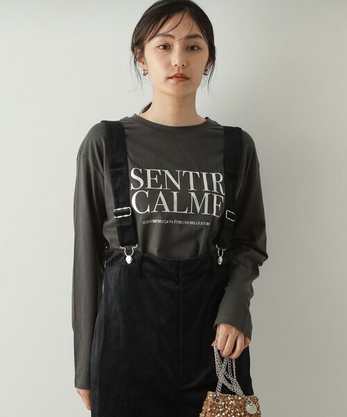 OPAQUE.CLIP / オペーク ドット クリップ Tシャツ | 箔ロゴプリント ロングTシャツ【洗濯機洗い可】 | 詳細5