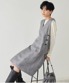 OPAQUE.CLIP / オペーク ドット クリップ ワンピース | Vネックミニジャンスカ【洗濯機洗い可】