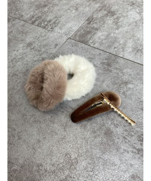 OPAQUE.CLIP / オペーク ドット クリップ ヘアアクセサリー | フェイクファーシュシュSET | 詳細5