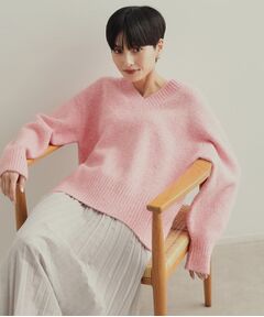 OPAQUE.CLIP / オペーク ドット クリップ ニット・セーター | 《7color》ふわふわVネックニット【洗濯機洗い可】